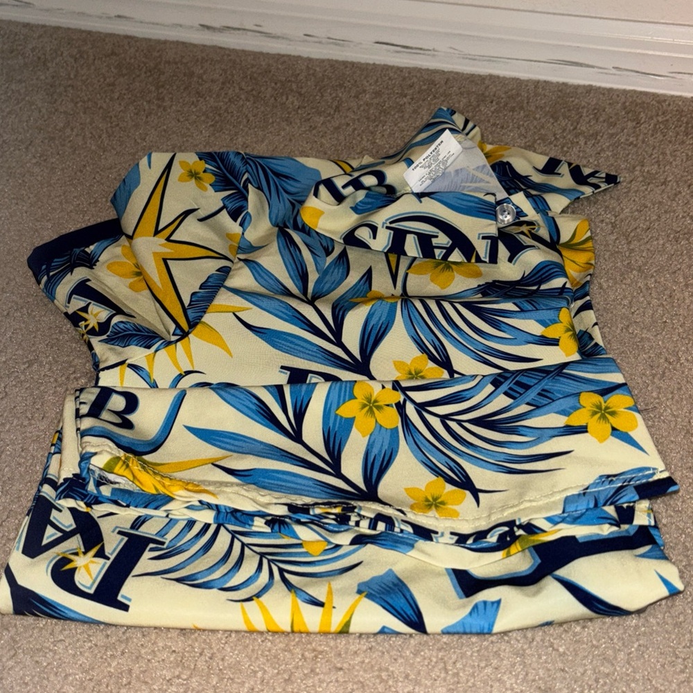 Dave Wills Match-Up Tampa Bay Rays Baseball Hawaiian Shirt SGA Giveaway Size M - Picture 15 of 15